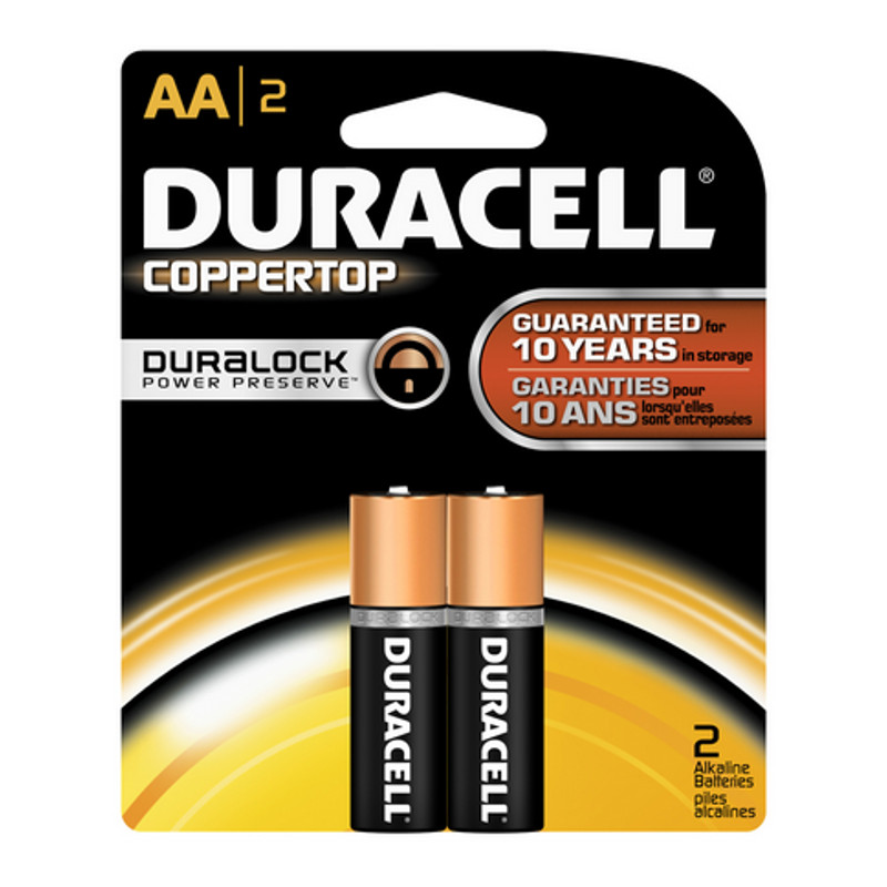 Duracell® Coppertop® Alkaline Retail Battery With Duralock Power Preserve™ Tech, A