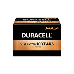 Duracell® Coppertop® Alkaline Battery With Duralock Power Preserve™ Tech, Size AAA