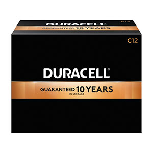 Duracell® Coppertop® Alkaline Battery With Duralock Power Preserve™ Tech, Size C, 