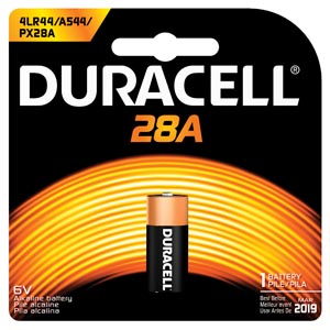 Duracell® Medical Electronic Battery, Alkaline, Size 28A, 6V