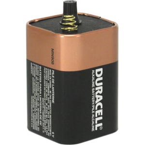 Duracell® Alkaline Battery, 6V, Spring Top, 6/cs