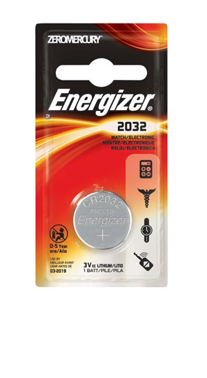 Energizer Industrial Battery - Lithium, 3V Miniature Coin, 1/blister card, 6 cards/bx