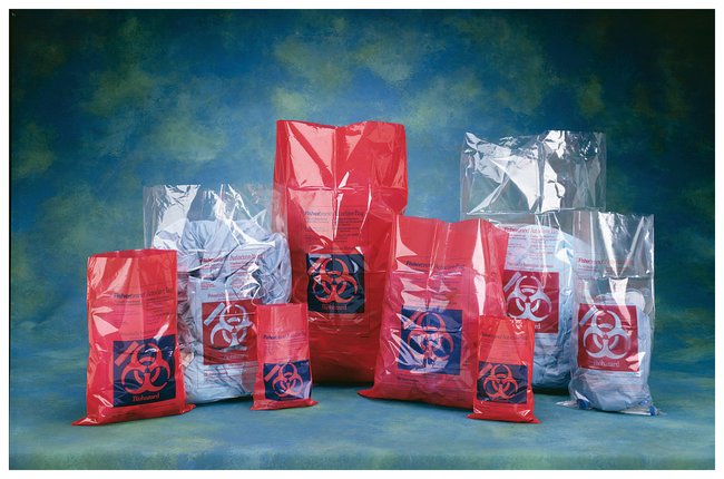 Medegen Autoclavable Biohazard Waste Bag, 38" x 47", Clear/ No Print, 1.8 mil, 44 Gal
