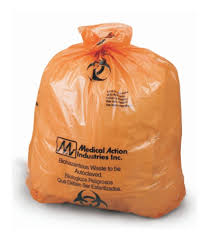 Medegen Autoclavable Biohazard Waste Bag, 19" x 23", Buff/ Black, 1.75 mil, 7 Gal
