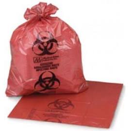 Medegen Waste Bags with Biohazard Symbol, 40" x 48", Red, 16 mic, 40-45 Gal