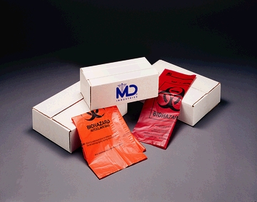 Medegen Saf-T-Sure® Autoclavable Decontamination Bag, Orange, 19" x 23"