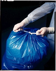 Medegen Pull-Tite™ Linen Bag, 31" x 41", Unlabeled, Blue