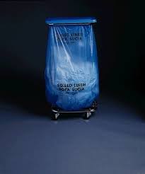 Medegen Medi-Waste Hamper Bag, 30 Gal , 30" x 30" x 39.7", 1-Ply, 3 mil, Blue