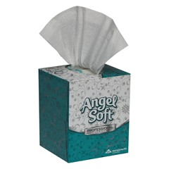 Georgia-Pacific Angel Soft Ps® Premium Facial Tissue, Cube Box, White, 96 sht/bx