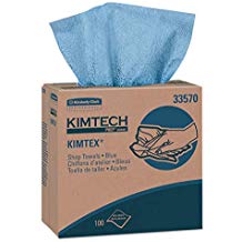 Kimberly-Clark Kimtex® Wipers, 8.8" x 16.8", Blue, 100 sheets/pk