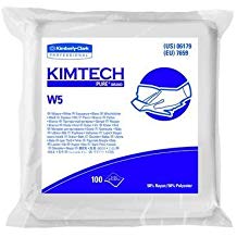 Kimberly-Clark Kimtech PURE W5 Critical Task Wiper, White, 9" x 9", 100/bg