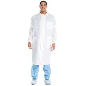 Halyard Universal Precautions Lab Coat, XX Large, Blue