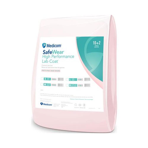 Medicom Safewear™ High Performance Lab Coat, Pretty Pink, Large