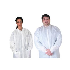 Dukal Antistatic Pocket Lab Coat, XX-Large, White, Non-Sterile