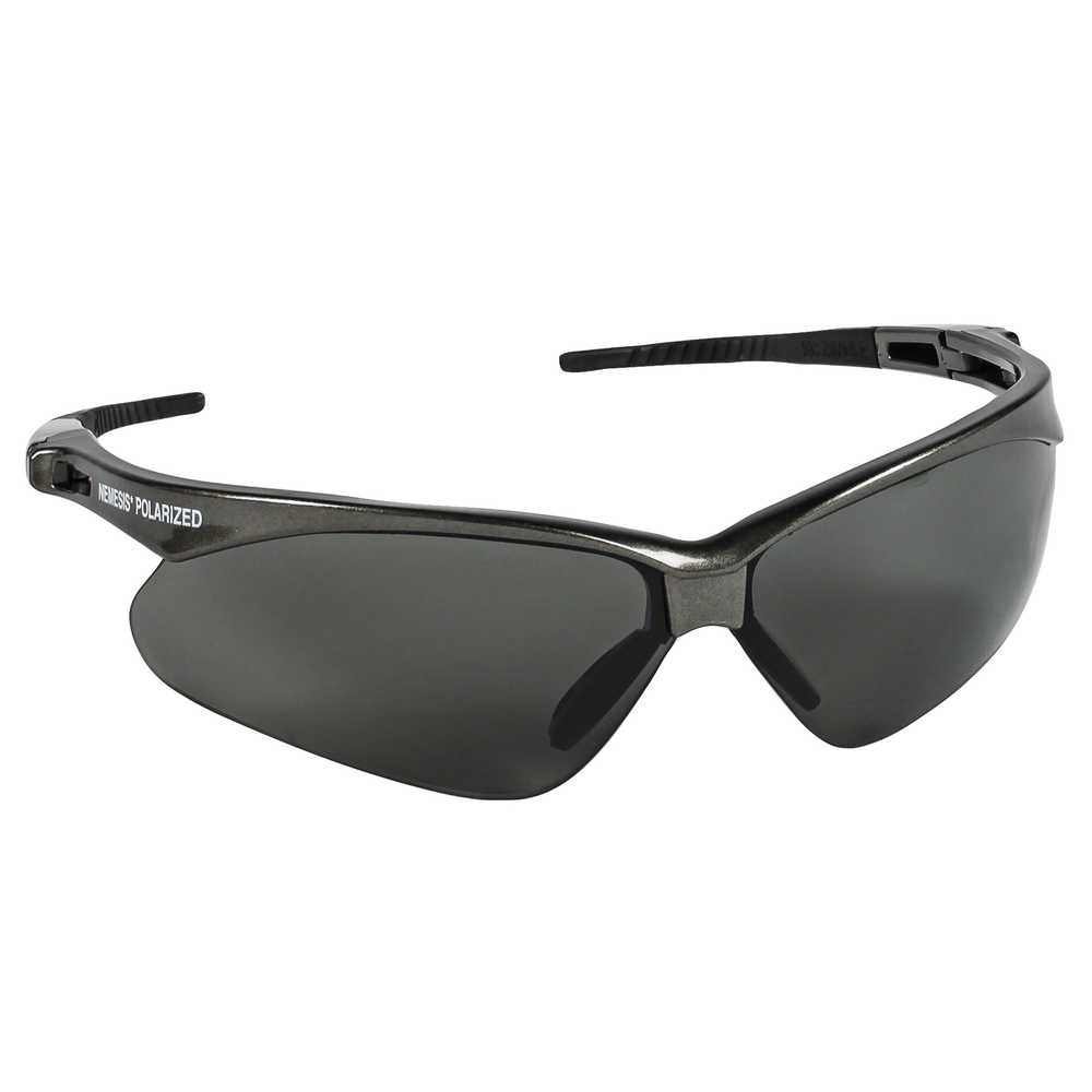 Kimberly-Clark Jackson Safety V30 Nemesis Eyewear, Polarized Smoke Lenses, Gun Metal Frame