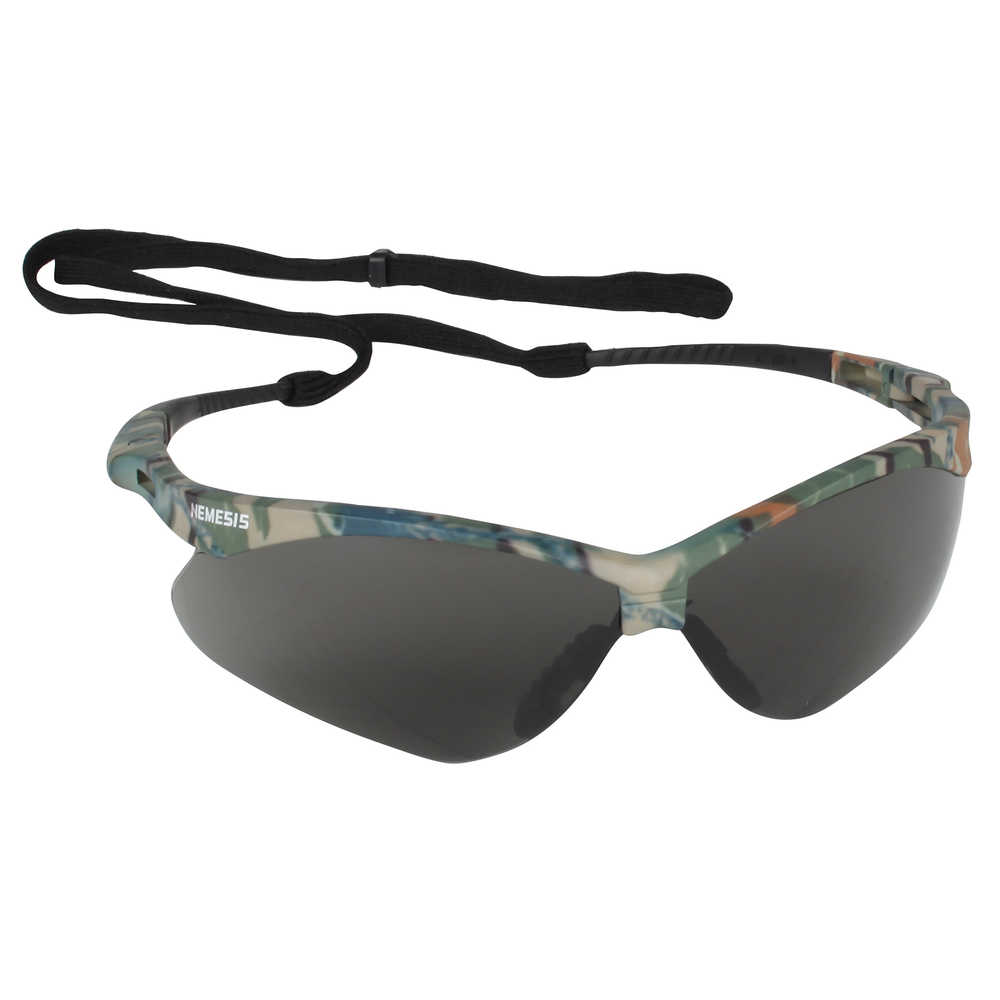 Kimberly-Clark Jackson Safety V30 Nemesis Safety Eyewear, Smoke Lens, Anti-Fog, Camo Frame