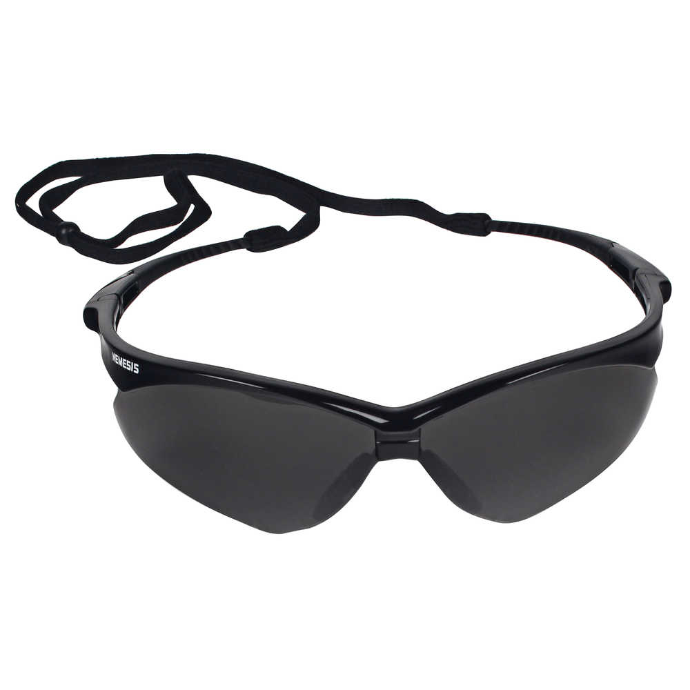 Kimberly-Clark Jackson Safety V30 Nemesis Safety Eyewear, Smoke Mirror Lens, Anti-Fog, Black Fra