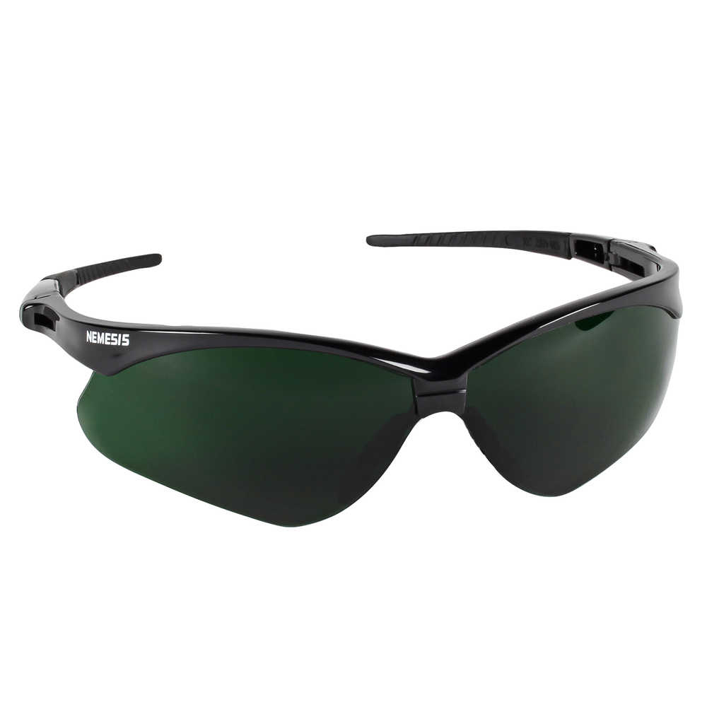 Kimberly-Clark Jackson Safety V30 Nemesis Safety Eyewear, IRUV Shade 5 Lens, Black Frame