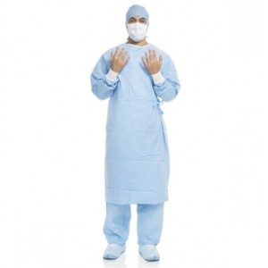 Halyard Aero Blue Performance Surgical Gown, X-Long, XX-Large, Handi-Bin, Non Sterile