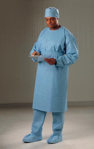 Halyard Control™ Cover Gown, Blue, X-Large