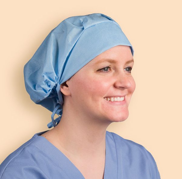 Graham Medical Disposable Surgical Cap, Nonwoven, Blue, One Size