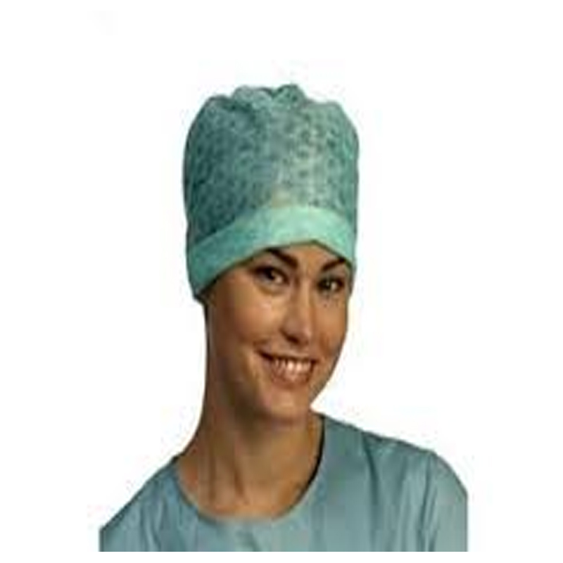Molnlycke Barrier® Sheer Bouffant Nurses Cap, Tie-Band, Basic, Green