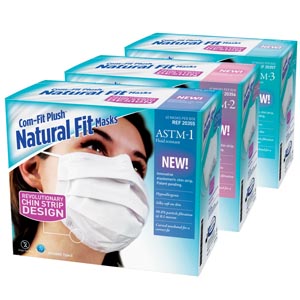 Sultan Com-Fit Plush™ Natural Fit Masks, ASTM 3, White