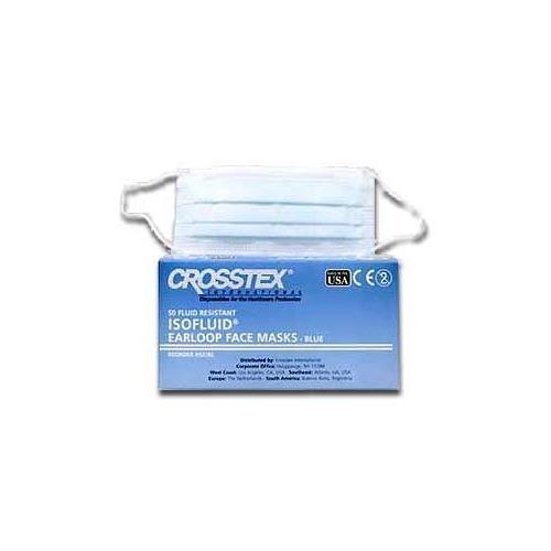 Crosstex Isofluid® Earloop Mask, Latex Free (LF), Blue