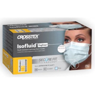 Crosstex Securefit Isofluid Earloop Mask, Blue