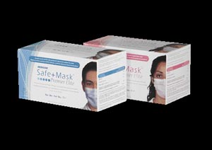 Medicom Safe+Mask® Premier Elite Earloop Mask, Teal, Eye Visor