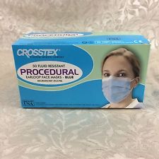 Crosstex Procedural Earloop Mask, Blue, Latex Free (LF)