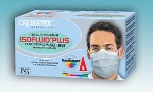 Crosstex Isofluid® Plus Earloop Mask, Latex Free (LF), Pink