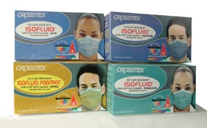 Crosstex Isofluid® Earloop Mask, Latex Free (LF), Turquoise