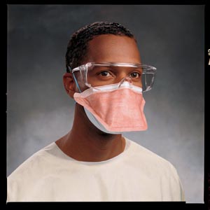 Halyard FLUIDSHIELD™ PFR95™ Respirator & Surgical Mask, Small Size, Orange