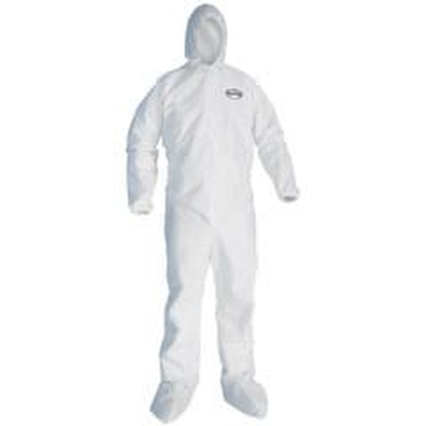 Kimberly-Clark Kleenguard A40 Hooded & Booted Coverall, XXX-Large Zip Front