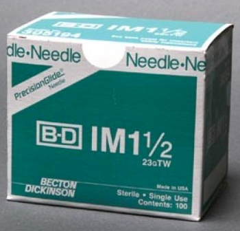 BD Precisionglide™ Needles/IM Needle, 23G x 1½" Thin Wall, Regular Bevel, Sterile