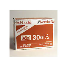 BD Precisionglide™ Needles/30G x 1", Regular Bevel, Sterile