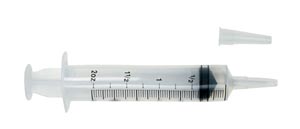 Amsino Amsure® Irrigation Syringes/60cc/Flat Top/Cath Tip w/ Protector/Sterile/in Poly Pouch