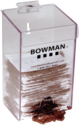 Bowman Hairnet Dispenser, Clear