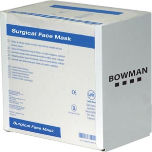 Bowman Face Mask Dispenser, Tie Style, White