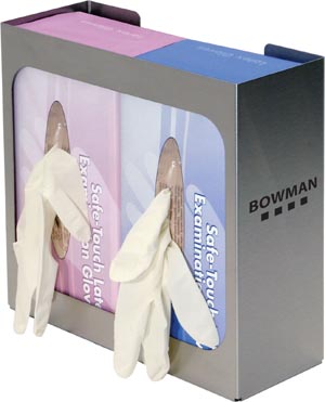 Bowman Double Glove Dispenser, Stainless Steel