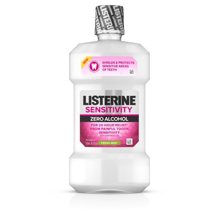 Listerine® Sensitivity Mouthwash, Zero Alcohol, Fresh Mint, 95mL, 3.2oz