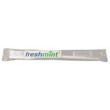 New World Imports 2-Piece Freshmint Travel Toothbrush, Individually Wrapped, Blue/ Clear