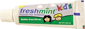 New World Imports Kids Fluoride Free Toothpaste, Bubblegum Flavor, 0.85 oz