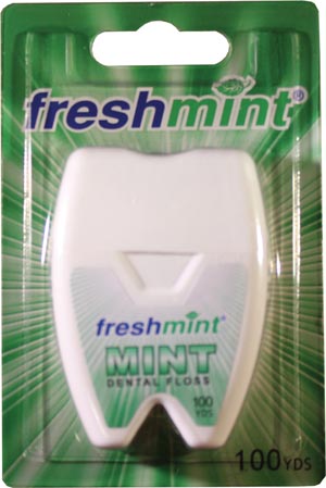 New World Imports Freshmint® Dental Floss, Mint Waxed, 100 yds