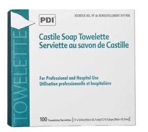PDI Castile Soap Towelette, 2% Coconut Oil, 1/pk