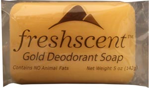 New World Imports Freshscent Gold Deodorant Soap, Individually Wrapped, 5 oz
