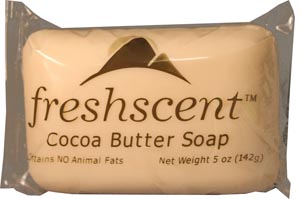 New World Imports Freshscent™ Soap, Cocoa Butter Scent, 5 oz Bar, Individually Wrapped
