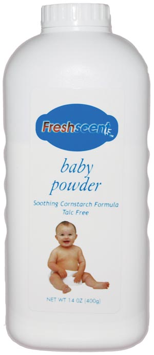 New World Imports Freshscent™ Baby Powder, Talc-Free, Soothing Cornstarch Formula, 14 oz