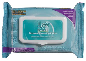 PDI Hygea® Flushable Personal Cleansing Cloths, 5.5" x 7", 48/pk